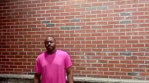 A private strip tease in warm weather