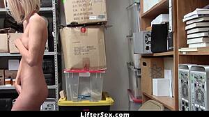 Wrex Oliver shouts, 'you're caught! now strip and take my cock!' in office punishment