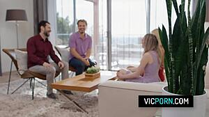 Scarlett Sage and Carlita Ray star in swingers foursome