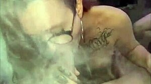 dracarys blows smoke on my dick in smoking fetish.