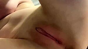 Amateur With Great Natural Pierced Tits Stuffs Her Panties In Her Wet Puffy Pussy To Masturbate The Panty Bank - Used Panties