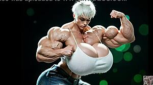 Abigail Arcane builds massive muscles in huge bodybuilder growth