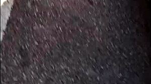 Busted boyfriend catches girlfriend flashing outdoors