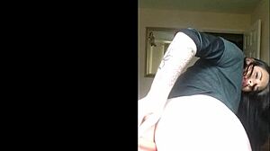 my dildo is in my tight teen ass, feels so good ahh