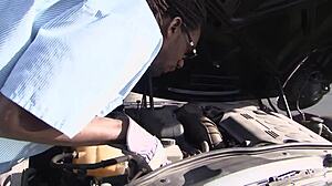 Big black guy emotionally overwhelms stranded white teen with his monster cock.