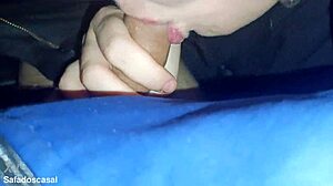 hey you see my friend giving that blowjob in the car she just loves sucking it