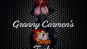 granny peggy sue feels intense pleasure with strapon playtime