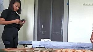 Asian Man Flashes His Cock to Thai Massage Girl