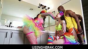 Teen 18+ Aubree Valentine and Kimmy Kim Freeused Before Pride Parade