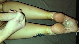 mature stepmom gives special foot fetish treatment