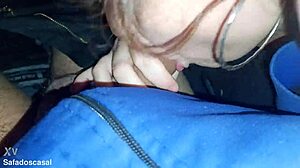 hey you see my friend giving that blowjob in the car she just loves sucking it