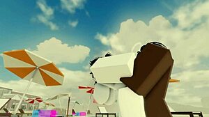 Bitch Gets Fucked Hard by Black Guy on the Beach with Big Tits and Ass Creampie