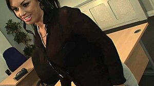 kerry louise bends over boss desk taking it doggystyle in office