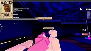 Dream Goth Mommy Rides Big Cock in Roblox Condo