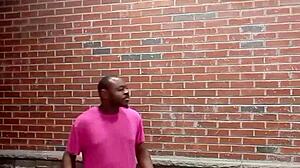 A private strip tease in warm weather