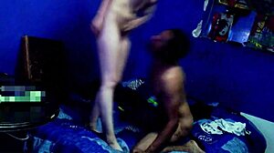 while wife is shopping, smoking with neighbor leads to licking fun