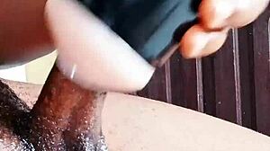 Masturbating with new toy in public, surrounded by asian, french, british roommates