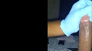 Pretty Girl Gives Handjob With Spit And Choking In Interracial Action