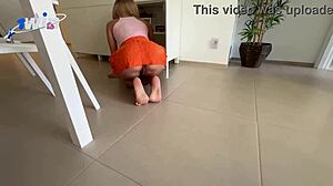 she enjoys a relaxing activity and continues