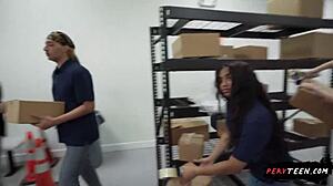 CAUGHT sneaky FUCKING my hot TEEN 18+ COWORKER in the WAREHOUSE but it WENT WRONG!