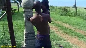 extreme african teen with saggy tits gets fisted in backseat for first time