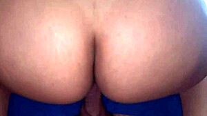 Check out the neighbor's giant ass and cute natural tits