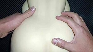 Sally bends over the desk for a quick doggystyle pounding with domination slaps. It ends in a huge creampie filling her curvy vagina.