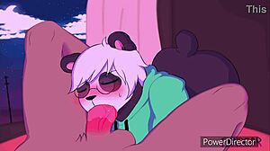 Furry gay characters engage in blowjob and cum scenes in animated yiff adventure