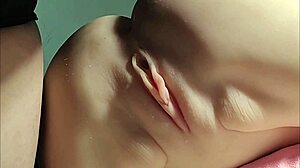 close-up sex with shaved pussy and double penetration rear entry