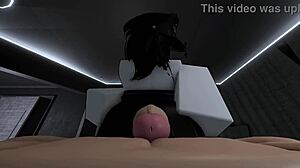Fucking With My Busty Goth Friend In Roblox, Bent Over And Riding
