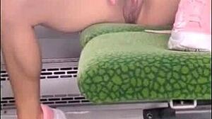 Cute girl enjoys lollipop ride on train