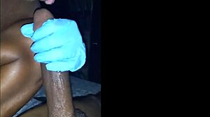 Pretty Girl Gives Handjob With Spit And Choking In Interracial Action