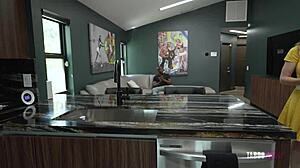 BLONDE WITH HUGE TITS PAYS HUSBANDS DEBTS WITH INTERRACIAL CHEATING