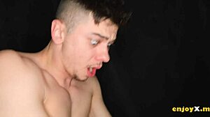 Two wild folks fellate cocks cum on Angelique Lapiedra's shaved vagina in threesome