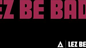 Lez be bad, petite Chanel Camryn says as she finger fucks Ameena Green's wet pussy after removing the vibrator.