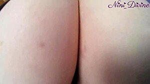 My wife joins me in bed for intense reverse cowgirl riding with her tight pussy