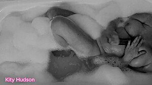 I play with my toy in the bath