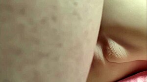 close-up sex with shaved pussy and double penetration rear entry