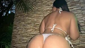 Hard sex with latina girlfriend taking cum in mouth.