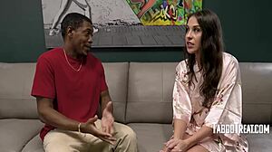 Step-MILF Persuasion with Blowjob and Dirty Talk in Interracial POV Fucking