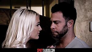 Blonde babe gets bent over and railed hard on the office desk in rough hardcore sex