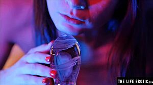 She teases, 'Watch me fuck my ass with ice dildo'