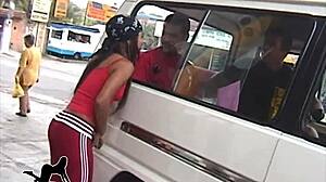 atores porn�s convencem frentista gostosa a gravar anal orgy