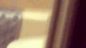 shy young woman takes a relaxing bath in the shower on a quiet morning