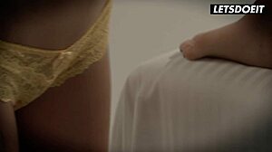 oily massage turns into a steamy session for claudia and caprice