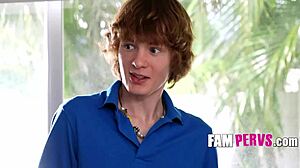 boy gets to touch his stepsister's big natural tits