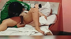 asian woman gets bent over for grab car sex creampie