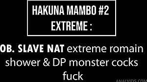 Romain showered then dominated with double anal BBC.