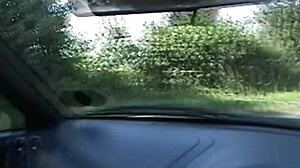 Babestation Babe Chessie Kay Wanks In The Countryside With Retro British European Outdoor Softcore Style