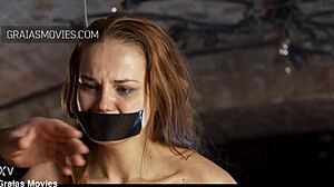 Her Hands Tied As She's Caned Brutally